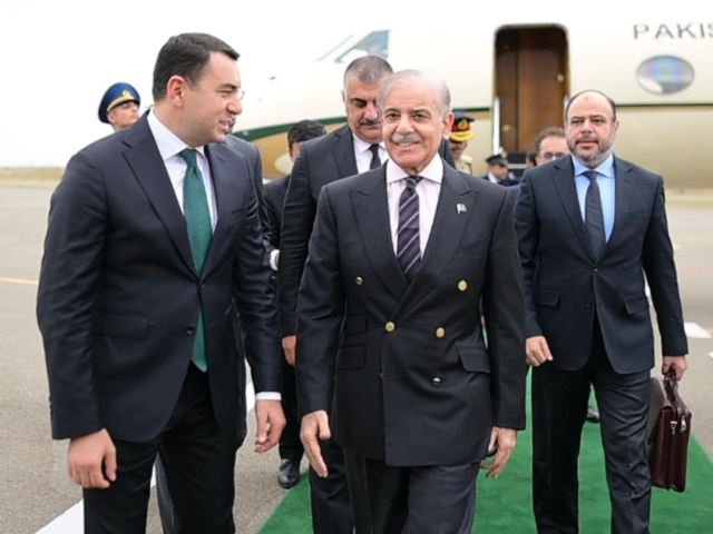 PM Shehbaz arrives in Azerbaijan for 17th ECO Summit