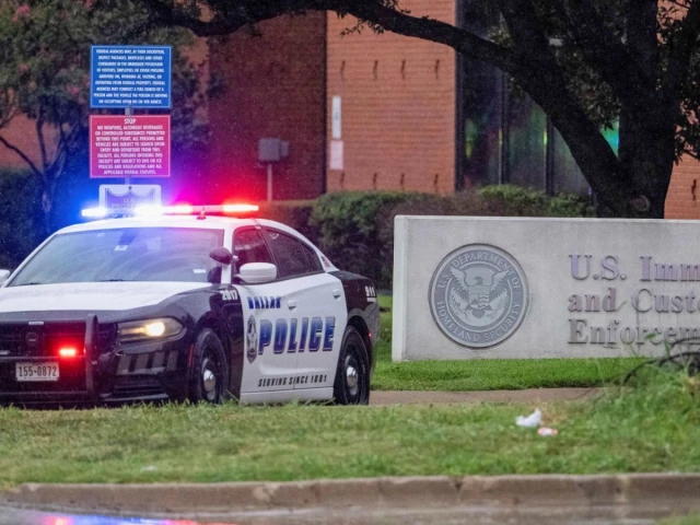 law enforcement personnel respond at the scene of a shooting at an immigration and customs enforcement ice field office in dallas texas us on tuesday photo reuters