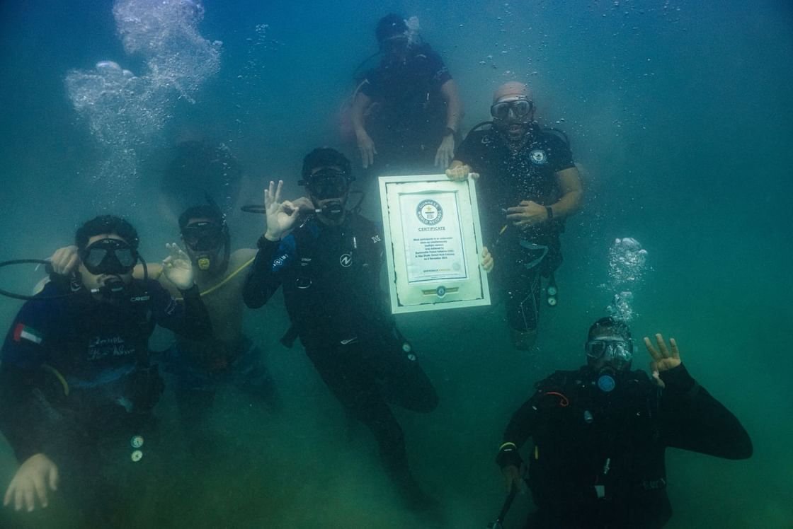 Underwater Cleanup Efforts Sets Record for Participating Divers - UAE