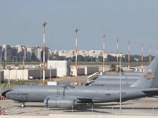 us military refueling aircraft spotting at ben gurion airport in tel aviv israel on feb 25 2026 photo anadolu ajans