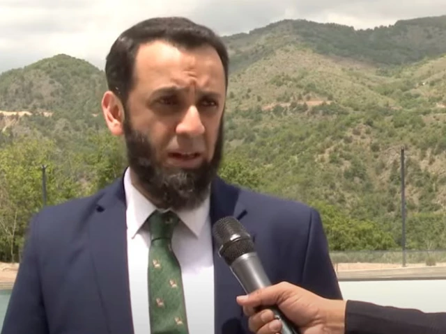 information minister attaullah tarar speaking to the media in lachin azerbaijan on may 28 2025 photo radio pakistan