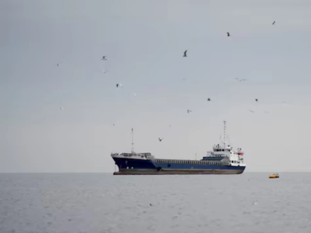 a vessel at the strait of hormuz off the coast of oman s musandam province photo reuters