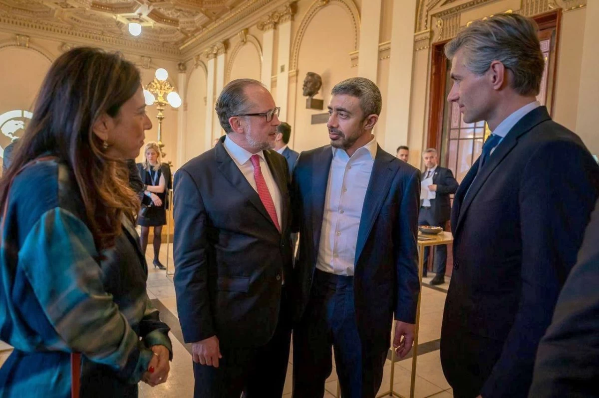 During the visit, H.H. Sheikh Abdullah hosted a strategic dialogue with a group of European counterparts, where they exchanged views on recent regional and international developments and explored opportunities to deepen cooperation between the UAE and Europe.