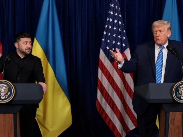 ukrainian president volodymyr zelenskiy listens to us president donald trump after trump said that russian president vladimir putin expressed willingness to help ukraine succeed during a press conference at trump s mar a lago club in palm beach florida u s december 28 2025 reuters