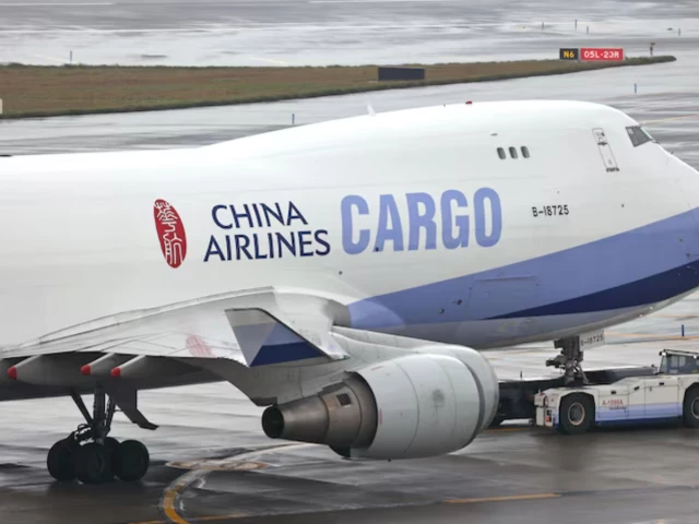 a china airlines cargo plane taxis at the taiwan taoyuan international airport in taoyuan taiwan photo reuters