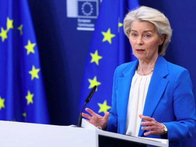 european commission president ursula von der leyen speaks at a press conference in brussels belgium april 13 2026 photo reuters