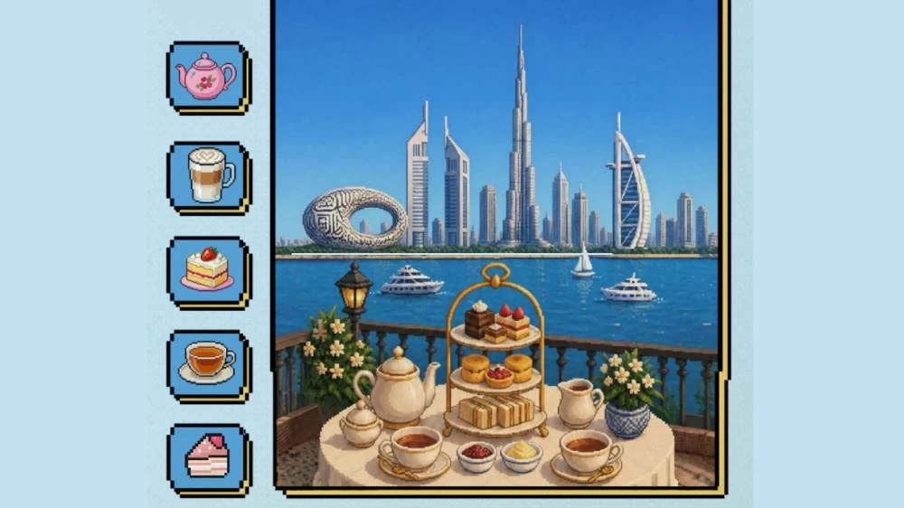 The guide brings family and friends together over tea and features a curated selection of venues. Picture credit: Brand Dubai