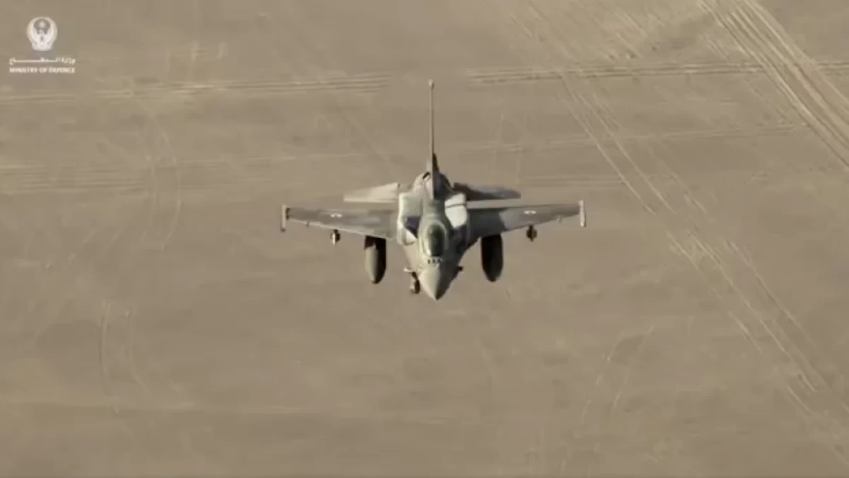 A screenshot from the video of the UAE Air Force. Credit: UAE Ministry of Defence