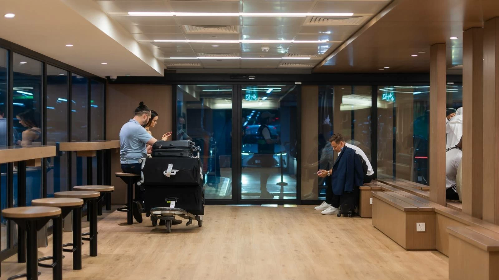According to Dubai Media Office, the new fully climate-controlled facility is designed to provide Uber and Careem app users with a more comfortable, seamless and organised pickup experience at DXB. Picture: X, Dubai Media Office.