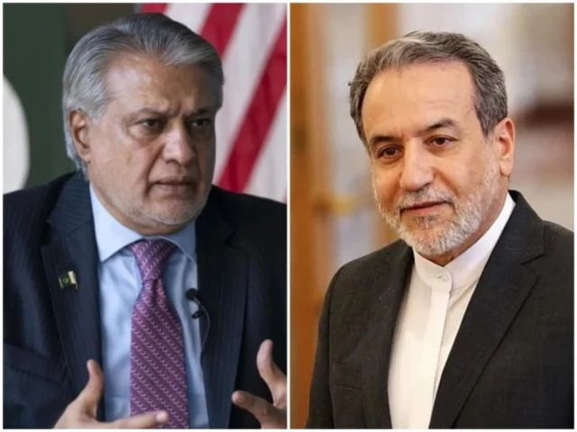 foreign minister ishaq dar and iran foreign minister abbas araghchi photo files