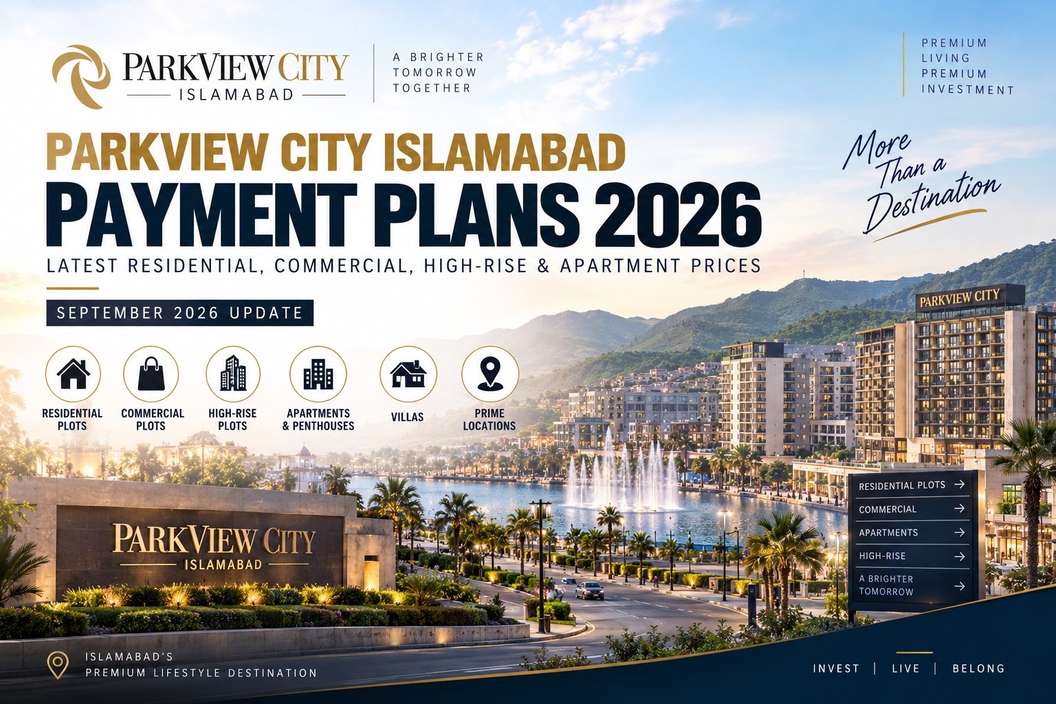 Park View City Islamabad Payment Plans September 2026 – Latest Prices