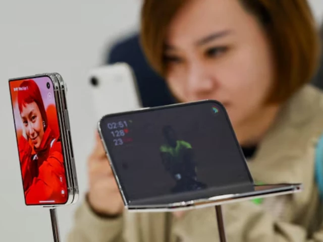 the new foldable iphone duo is on display during apple s event at the steve jobs theater in cupertino california us september 9 2026 photo reuters
